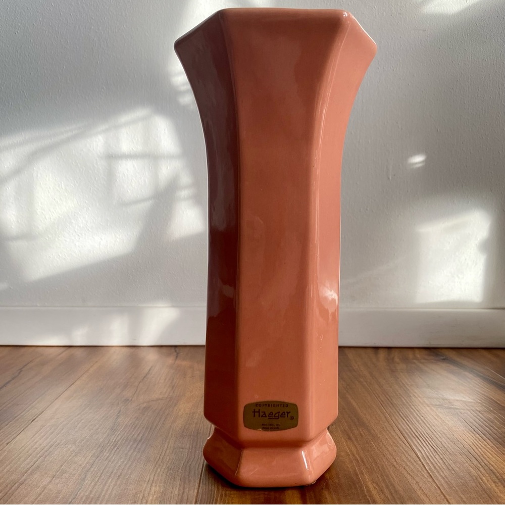 VTG Haeger Tall Fluted Vase